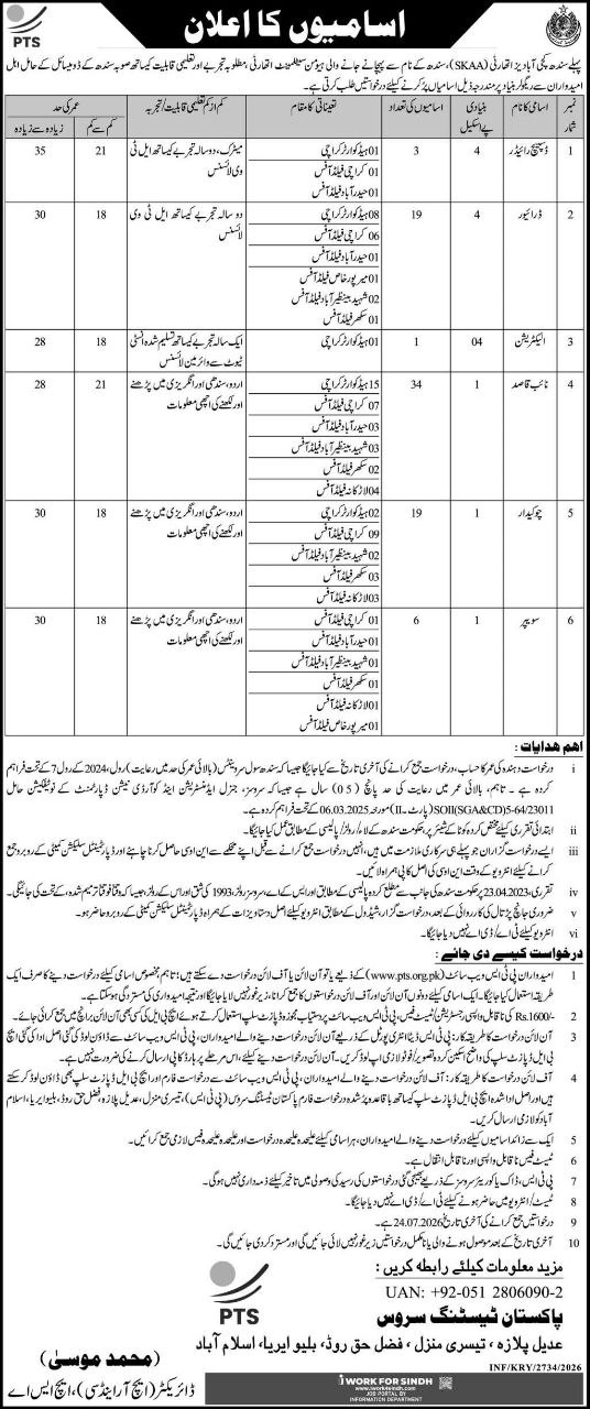 Announcement of Vacancies – People's Primary Healthcare Initiative (PPHI) Sindh / Sindh Karachi Accountability Authority (SKAA) Jobs 2026 — original newspaper advertisement