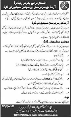 National Protection Force Security Services Karachi (NPFSSK) Jobs 2026 Jobs 2026 — original newspaper advertisement