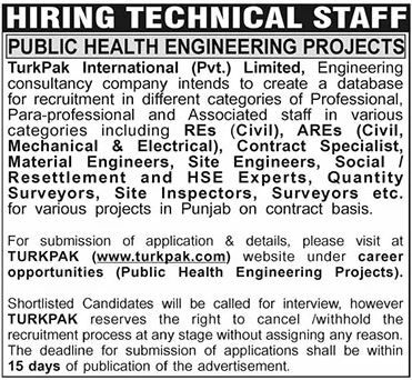 TurkPak International (Pvt.) Limited Jobs 2026 Jobs 2026 — original newspaper advertisement