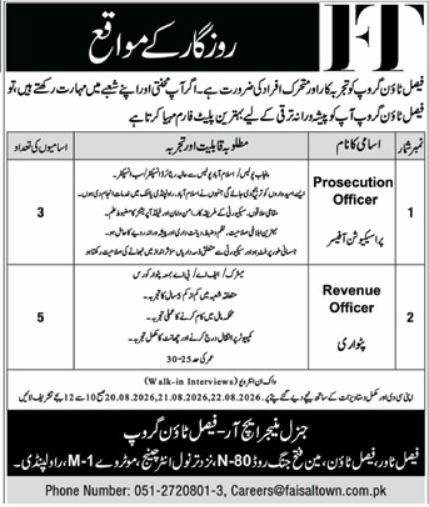 Faisaltown Group Jobs 2026 – General Manager HR, Faisaltown Group Jobs 2026 — original newspaper advertisement
