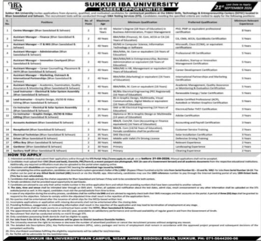 Sukkur IBA University Jobs 2026 Jobs 2026 — original newspaper advertisement
