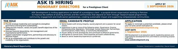ASK Development Islamabad Jobs 2026 Jobs 2026 — original newspaper advertisement