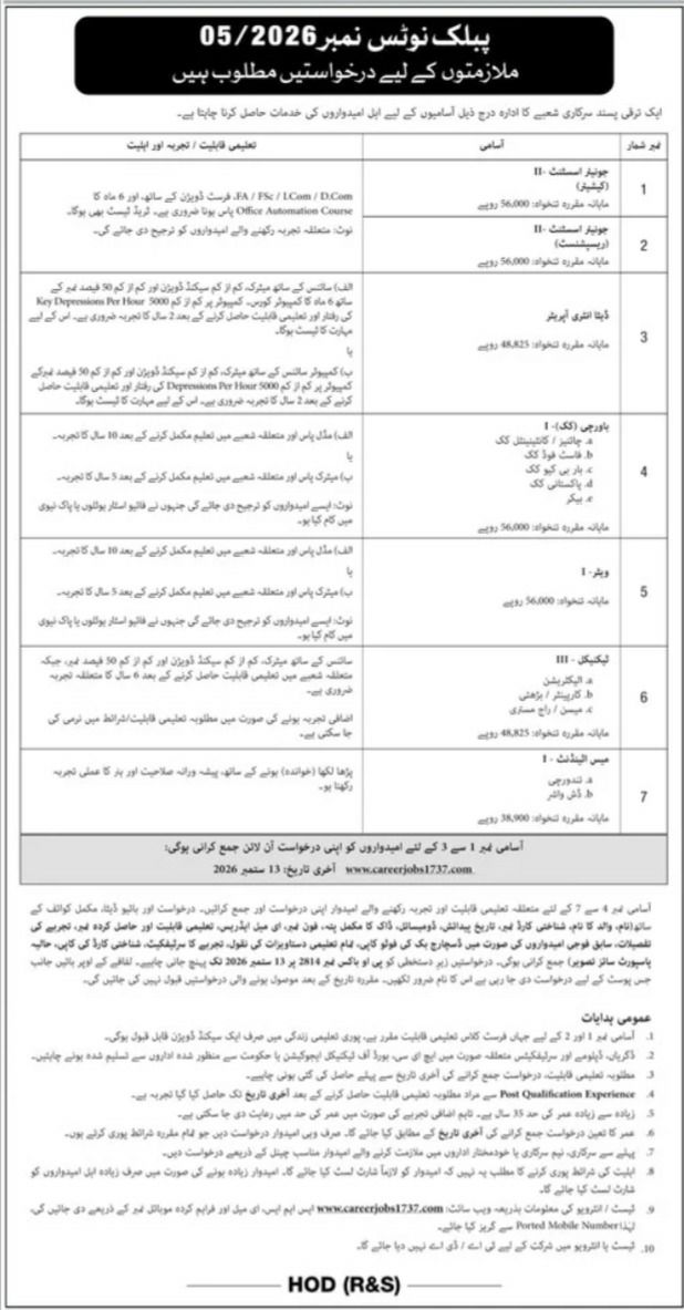 Government-Preferred Promotional Organization (HOD Jobs 2026 – A Government-Preferred Promotional Organization (HOD R&S) Jobs 2026 — original newspaper advertisement