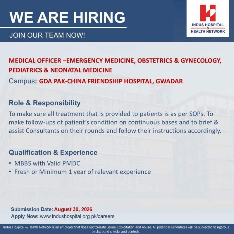 Indus Hospital & Health Network Balochistan Jobs 2026 Jobs 2026 — original newspaper advertisement