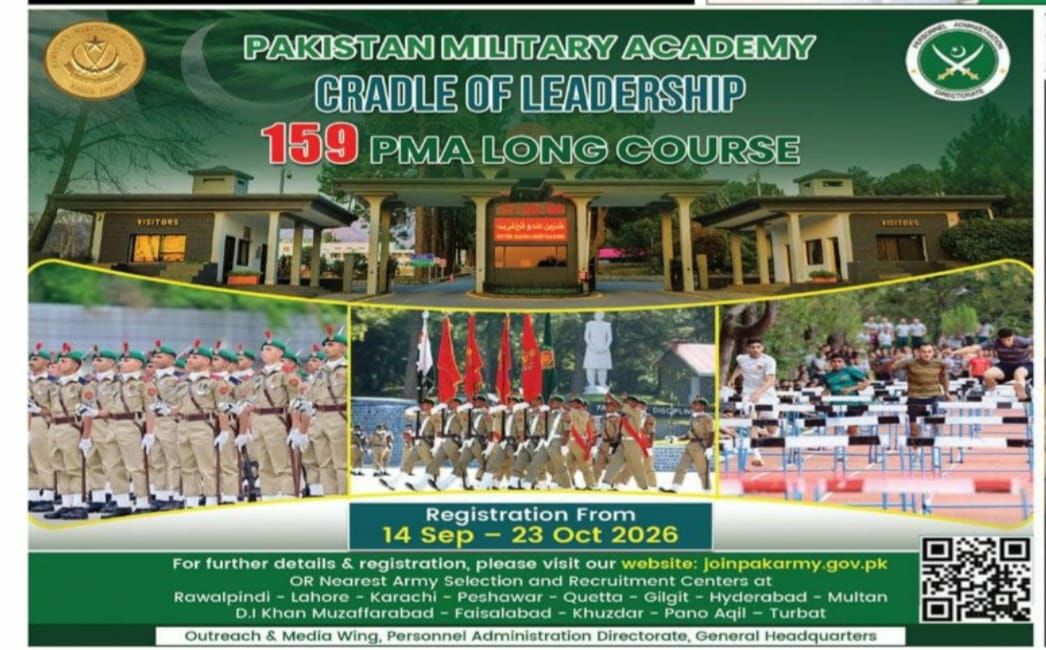 159 PMA Long Course - Pakistan Military Academy – Pakistan Army / General Headquarters, Personnel Administration Directorate Jobs 2026 — original newspaper advertisement