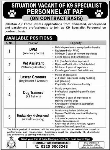 Pakistan Air Force (PAF) Jobs 2026 Jobs 2026 — original newspaper advertisement