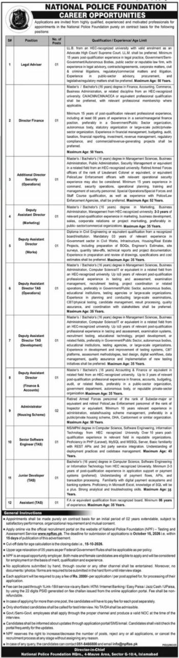 National Police Foundation Jobs 2026 Jobs 2026 — original newspaper advertisement