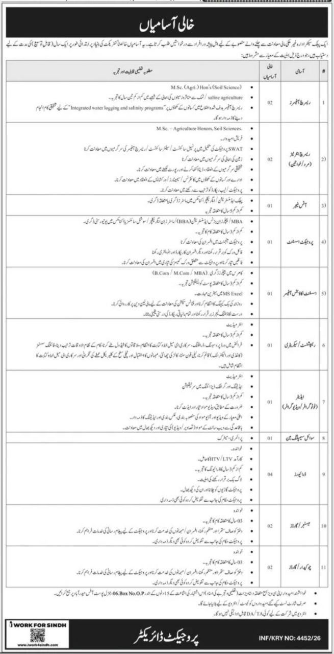 Public Sector Organization (Project Director, Sindh) Jobs 2026 Jobs 2026 — original newspaper advertisement