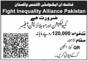 Fight Inequality Alliance Pakistan Jobs 2026 Jobs 2026 — original newspaper advertisement
