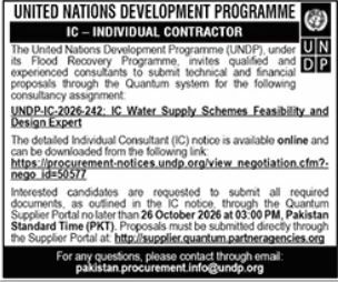 United Nations Development Programme (UNDP) Jobs Jobs 2026 — original newspaper advertisement