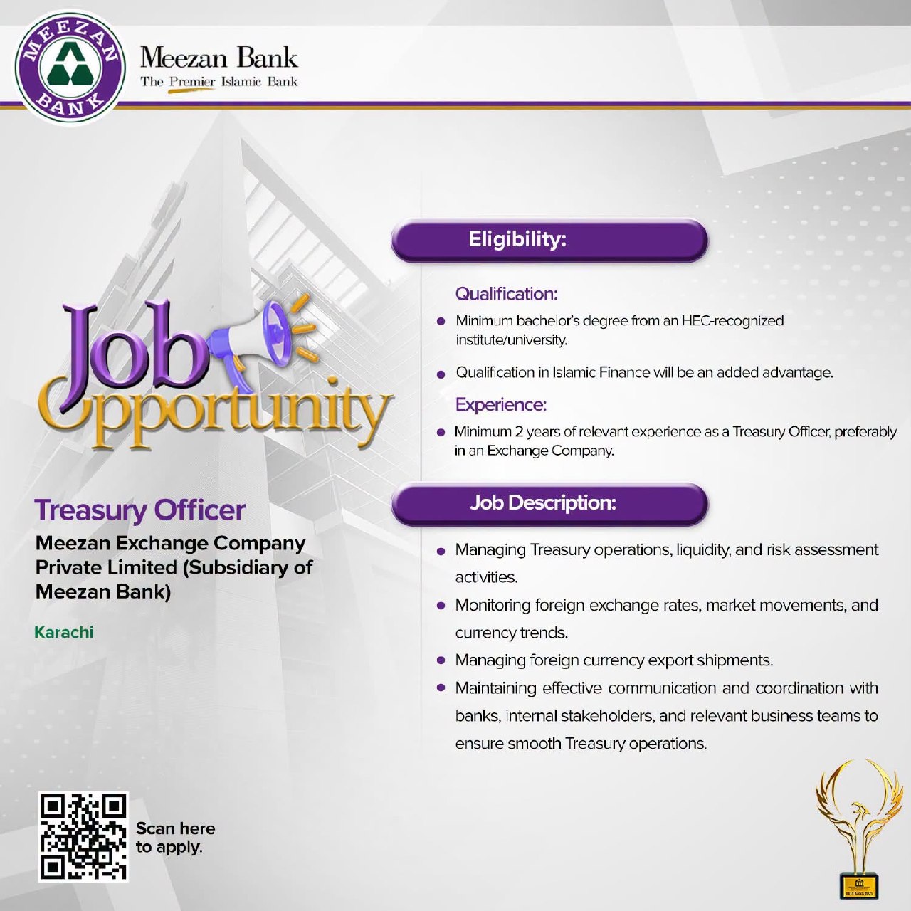 Meezan Exchange Company Private Limited (Subsidiary of Meezan Bank) Jobs Jobs 2026 — original newspaper advertisement