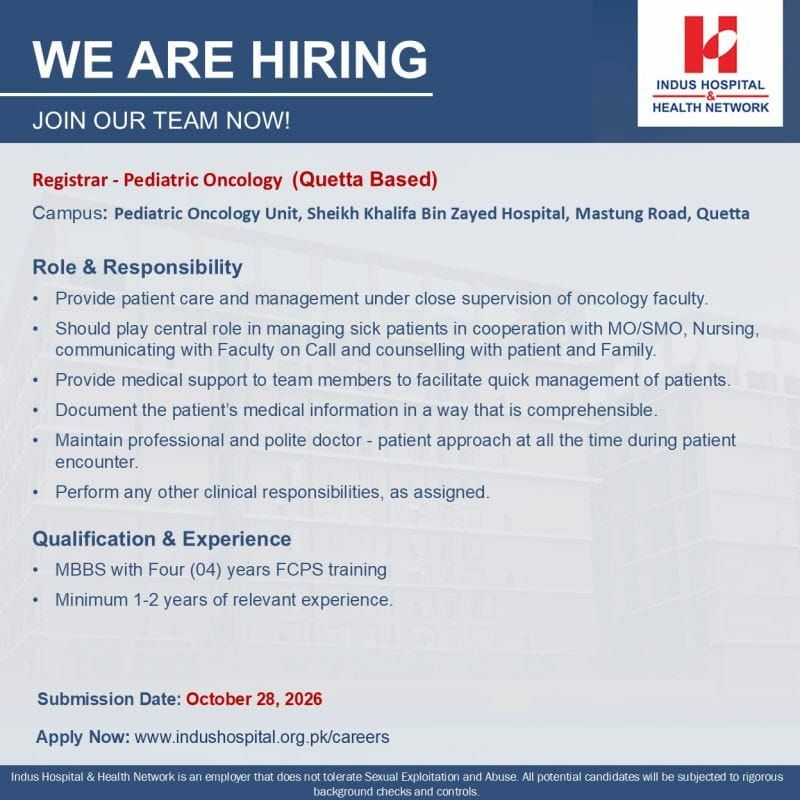 Indus Hospital & Health Network Jobs 2026 Jobs 2026 — original newspaper advertisement