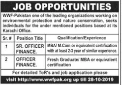 Jobs World Wide Fund WWF Pakistan Jobs 2019 — original advertisement