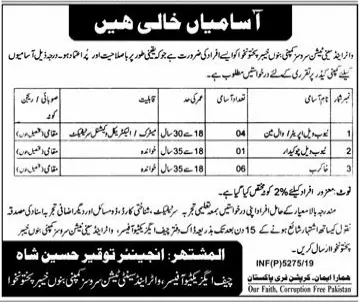 Jobs in Water & Sanitation Company Peshawar – Private Company Jobs 2019 — original advertisement