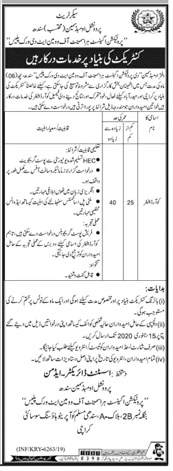 Coordinator Required Provincial Mohtasib (Ombudsman) Sindh Jobs 2019 — original advertisement