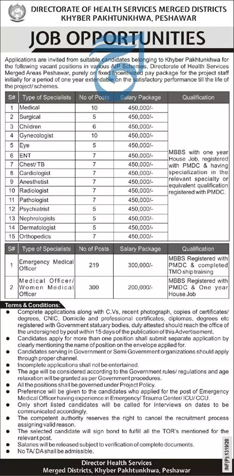 Jobs Health Department Kpk Jobs 2020 — original advertisement