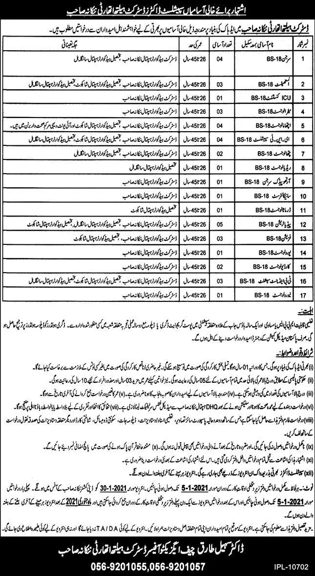 Jobs District Health Authority Nankana Sahib – Health Department Punjab Jobs 2020 — original advertisement