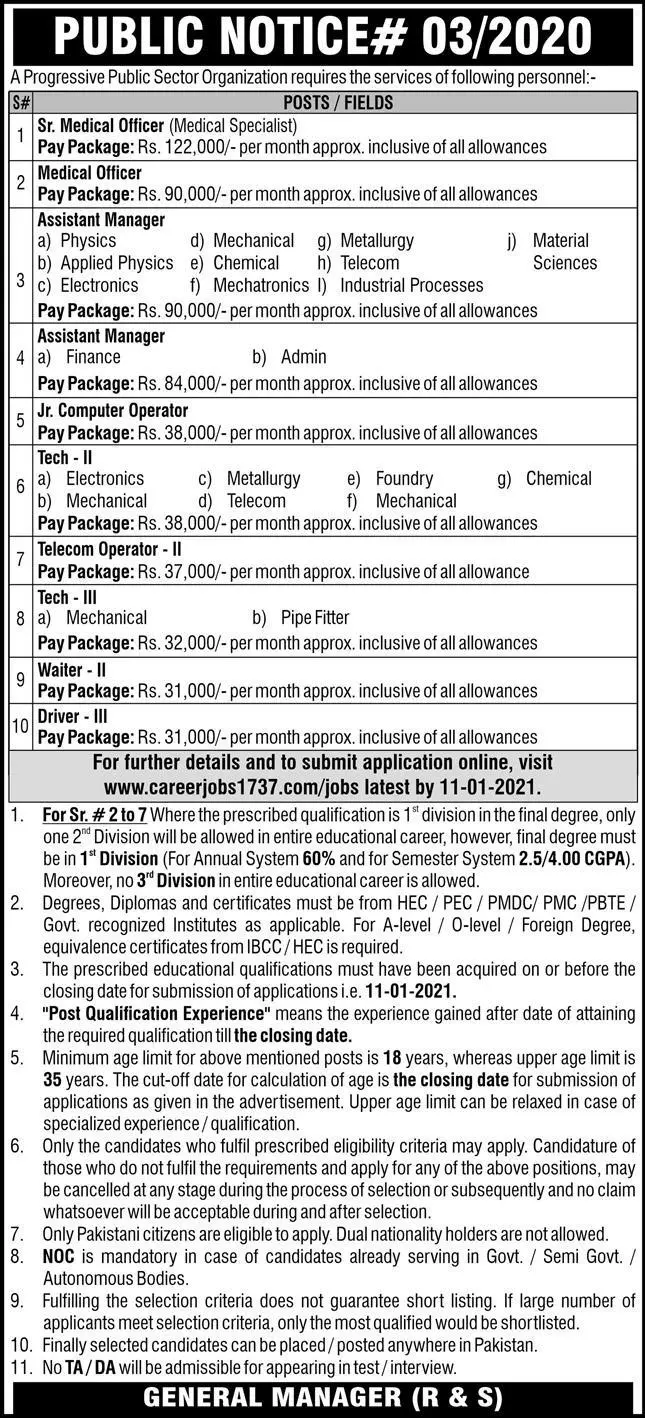 Jobs Pakistan Atomic Energy Commission PAEC Islamabad Jobs 2020 — original advertisement