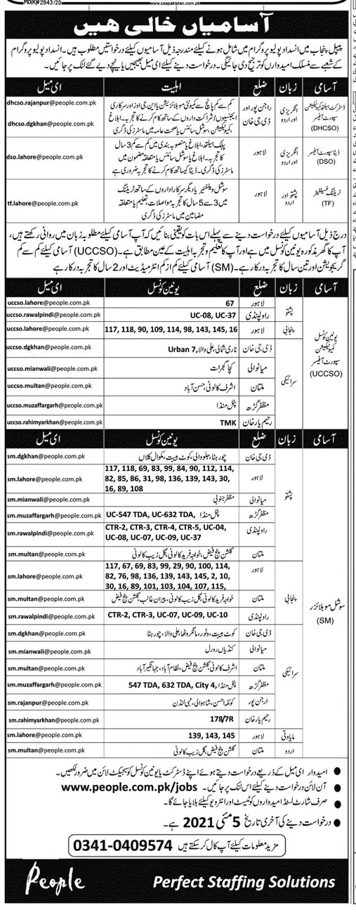 Polio Program Punjab Jobs 2021 – Health Department Punjab Jobs 2021 — original advertisement