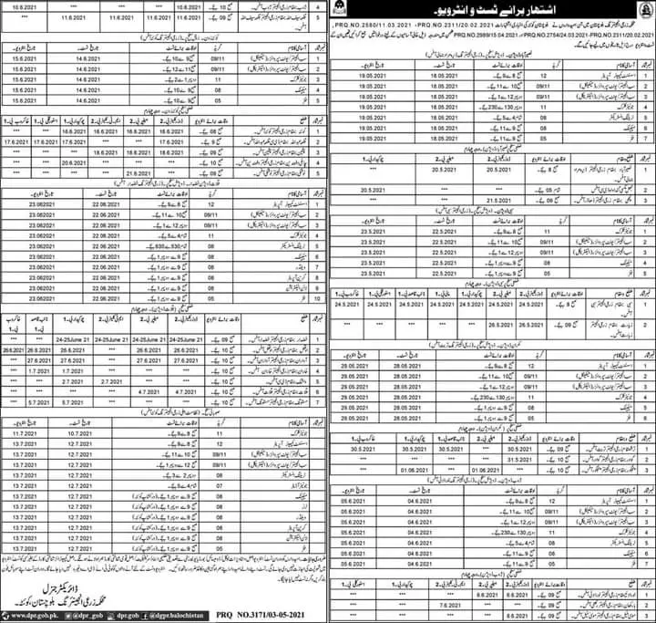 Interviews Agriculture Engineering Department Balochistan – Agriculture Department Balochistan Jobs 2021 — original advertisement