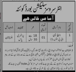 Inter Services Selection Board ISSB Balochistan Jobs – Pakistan Army Jobs 2021 — original advertisement