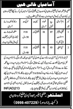 Population Welfare Department Kohistan KPK Jobs – Population Welfare Department KPK Jobs 2021 — original advertisement