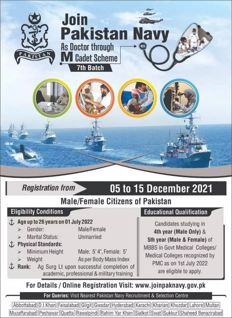 Jobs in Pakistan Join Pakistan Navy Pakistan Jobs 2021 — original advertisement