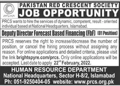 Red Crescent Society Pakistan Quetta Jobs 2022 – Pakistan Red Crescent Society Jobs 2022 — original advertisement