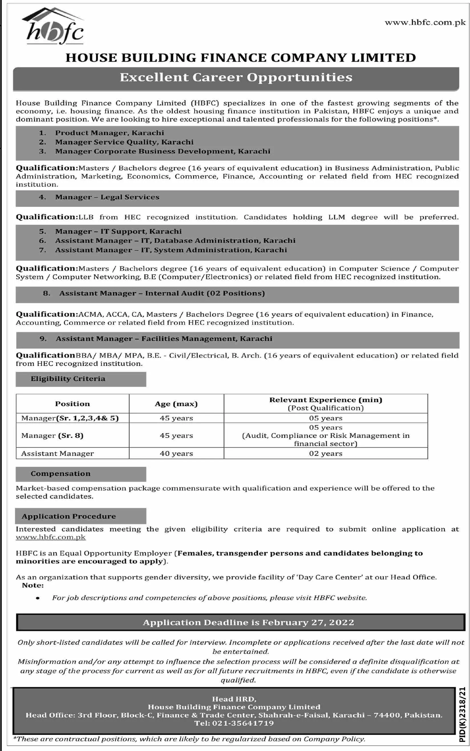 House Building Finance Company JOBs – Private Company Jobs 2022 — original advertisement