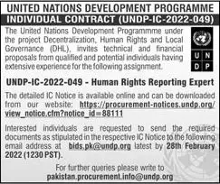 United Nations Development Program (UNDP)  Jobs – United Nations Development Programme UNDP Pakistan Jobs 2022 — original advertisement