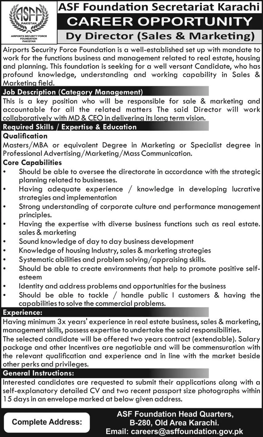 Airports Security Force | Pakistan Jobs – Airport Security Force Jobs 2022 — original advertisement