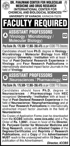 Jobs In university of Karachi Sindh Jobs 2022 — original advertisement