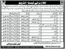 Interview In  Deputy Commissioner Office Loralai – Deputy Commissioner Office Loralai Balochistan Jobs 2022 — original advertisement
