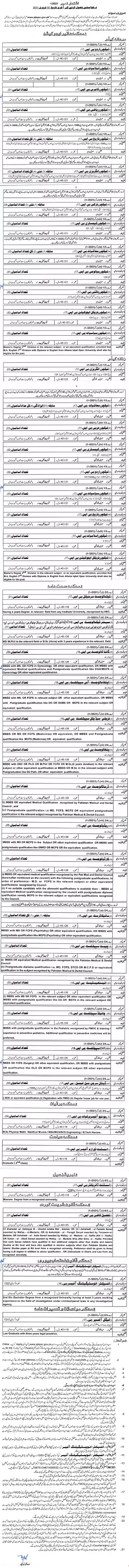 Azad Jammu & Kashmir Public Service Commission Jobs 2021 — original advertisement