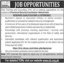 Jobs In CHIP Training and Consulting (Pvt.) Ltd – Chip Training Consulting Pvt Ltd Jobs 2022 — original advertisement