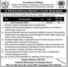 Jobs In National Information Technology Board – Punjab Information Technology Board Jobs 2022 — original advertisement