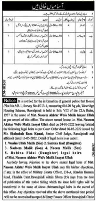 Jobs in Public Sector organization Islamabad Jobs 2022 — original advertisement