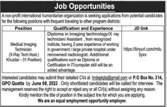 NGOs Jobs in Khuzdar Balochistan – Public Sector Organization Jobs 2022 — original advertisement