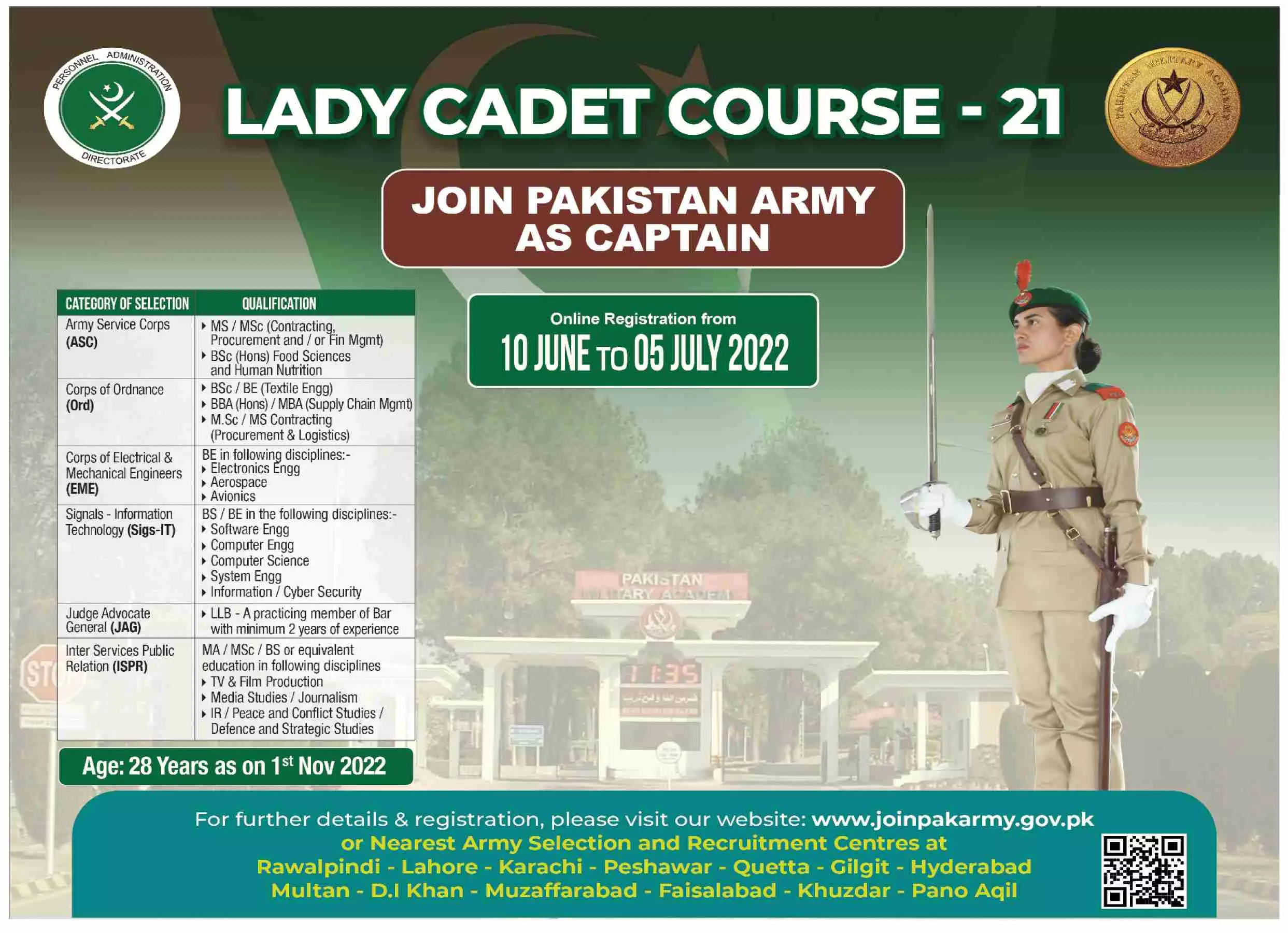 Jobs in Pakistan Army As Captain Jobs 2022 — original advertisement