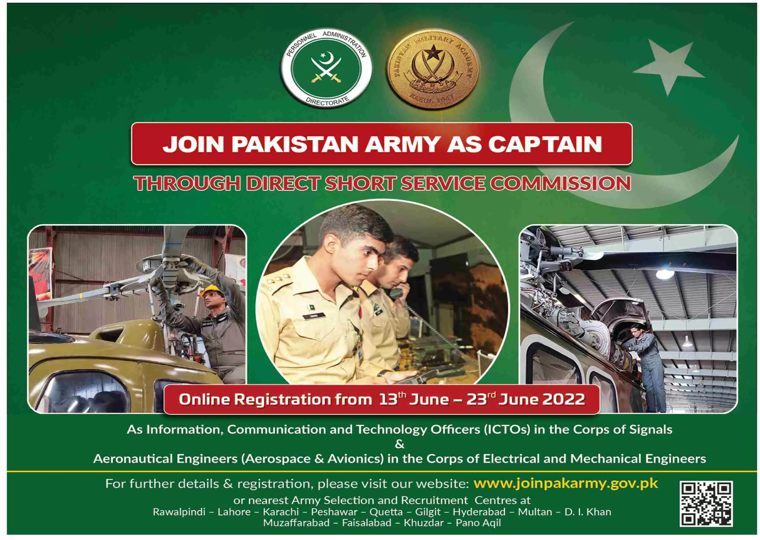 Jobs in Join Pak Army as Captain – Pakistan Army Jobs 2022 — original advertisement