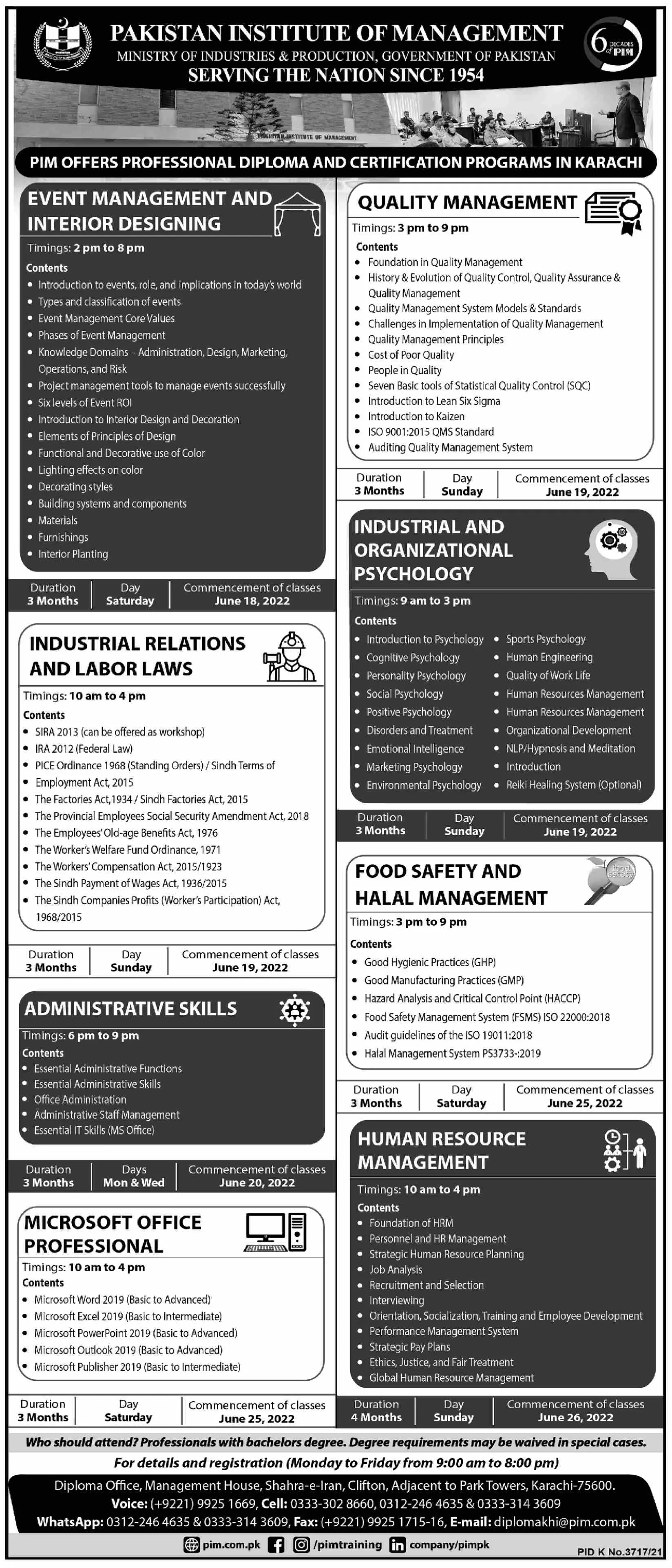 Jobs in Ministry of industries And Production – Ministry of Industries and Production Islamabad Jobs 2022 — original advertisement