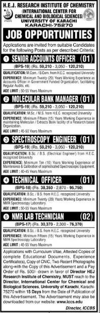Jobs in University of Karachi Jobs 2022 — original advertisement