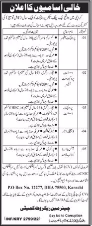 Jobs in Public Sector Project Karachi – Public Sector Organization Jobs 2022 — original advertisement