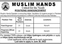 Jobs in Muslim Hands (MH) Jobs 2022 — original advertisement