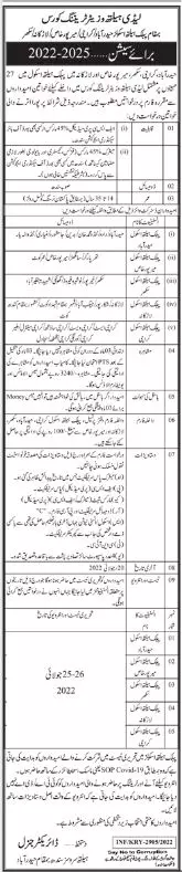 Admission LHV Course Public Health School Hyderabad Karachi – Health Department Sindh Admissions 2022 — original advertisement