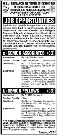 Jobs in University of Karachi Jobs 2022 — original advertisement