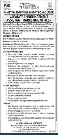 Jobs in Pakistan Software Export Board Jobs 2022 — original advertisement