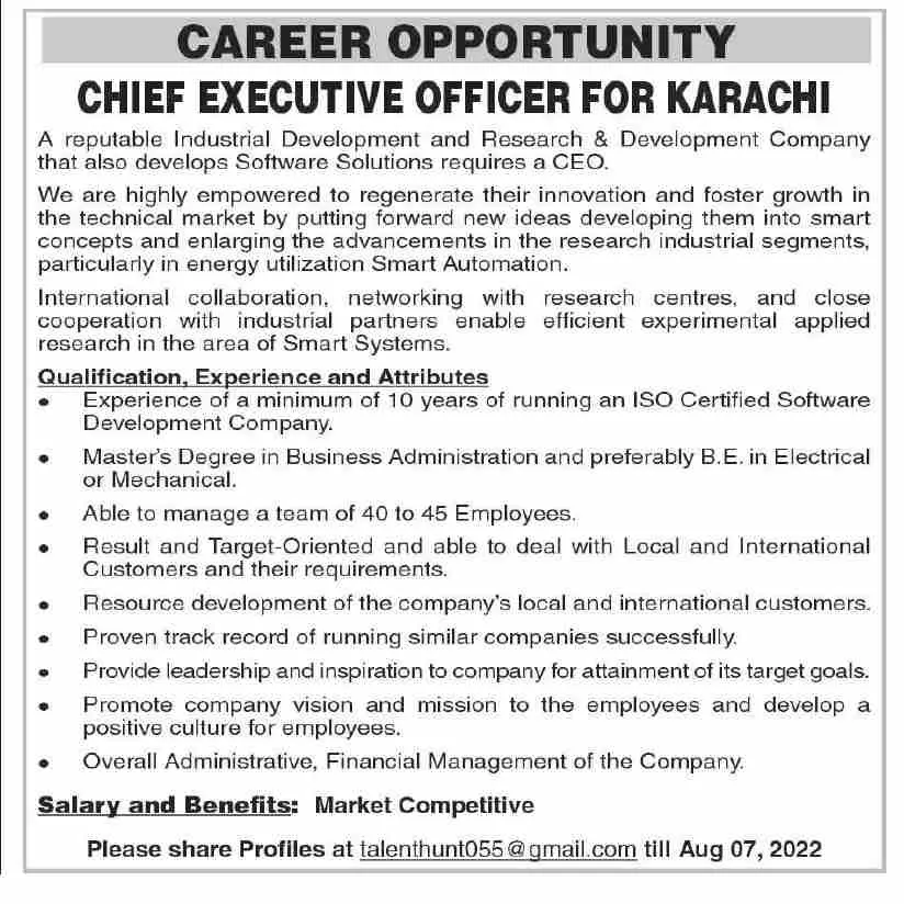 Jobs in Development And Research & Development company – Private Company Jobs 2022 — original advertisement