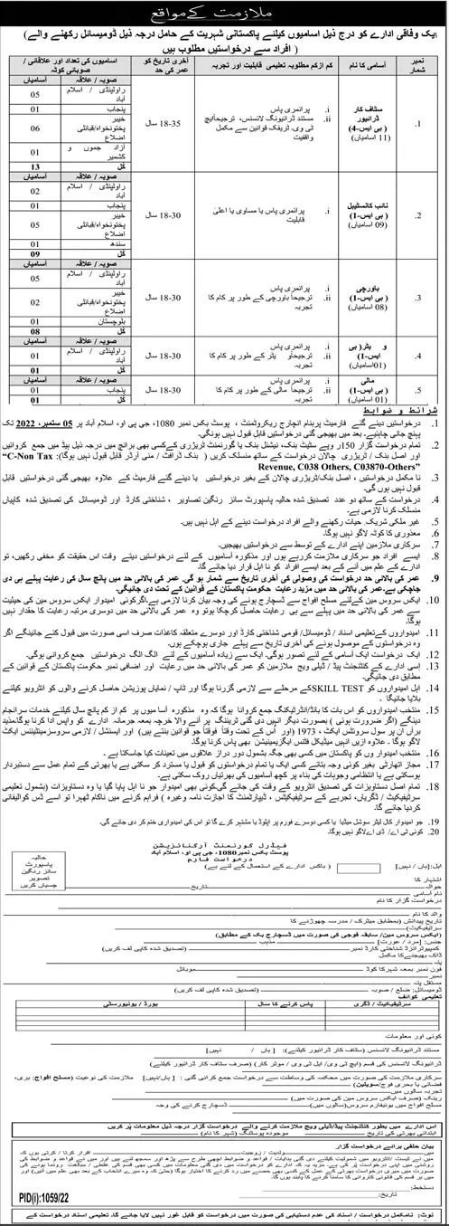 Jobs in Federal Government Organization 2022 Jobs 2022 — original advertisement