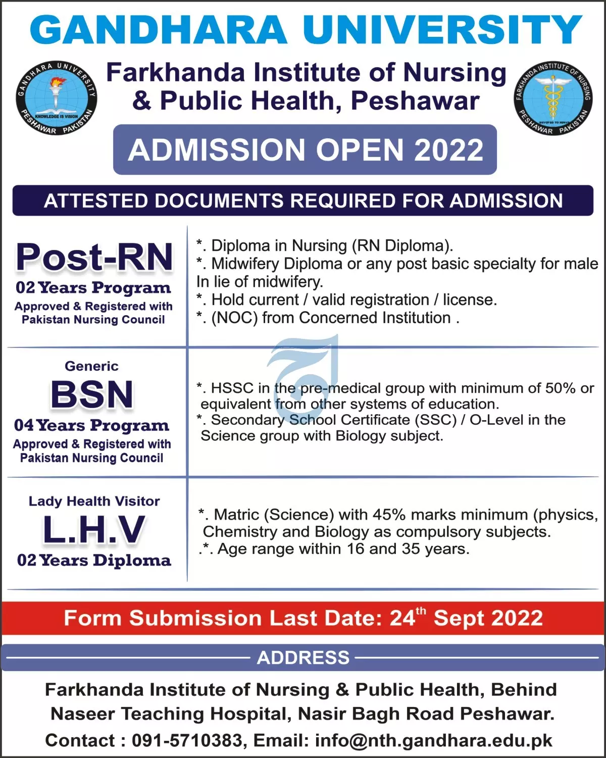 Admission in Gandhara university Peshawar – Gandara University Peshwar Admissions 2022 — original advertisement